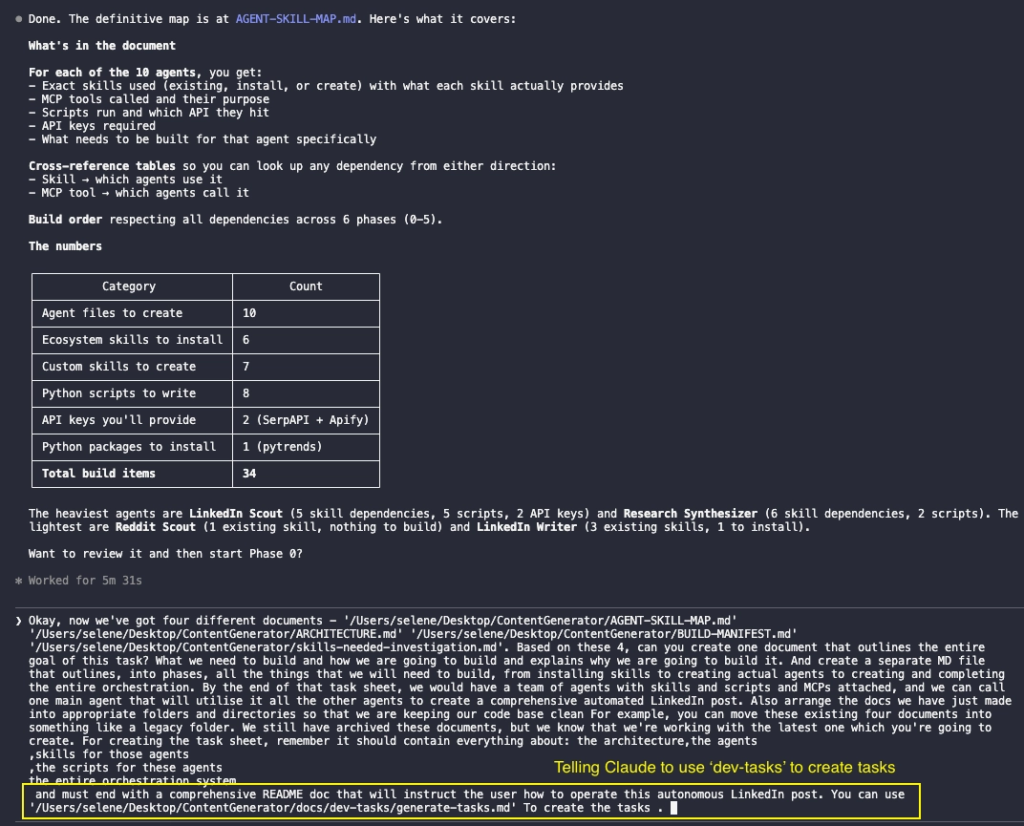 how to build claude skills task list