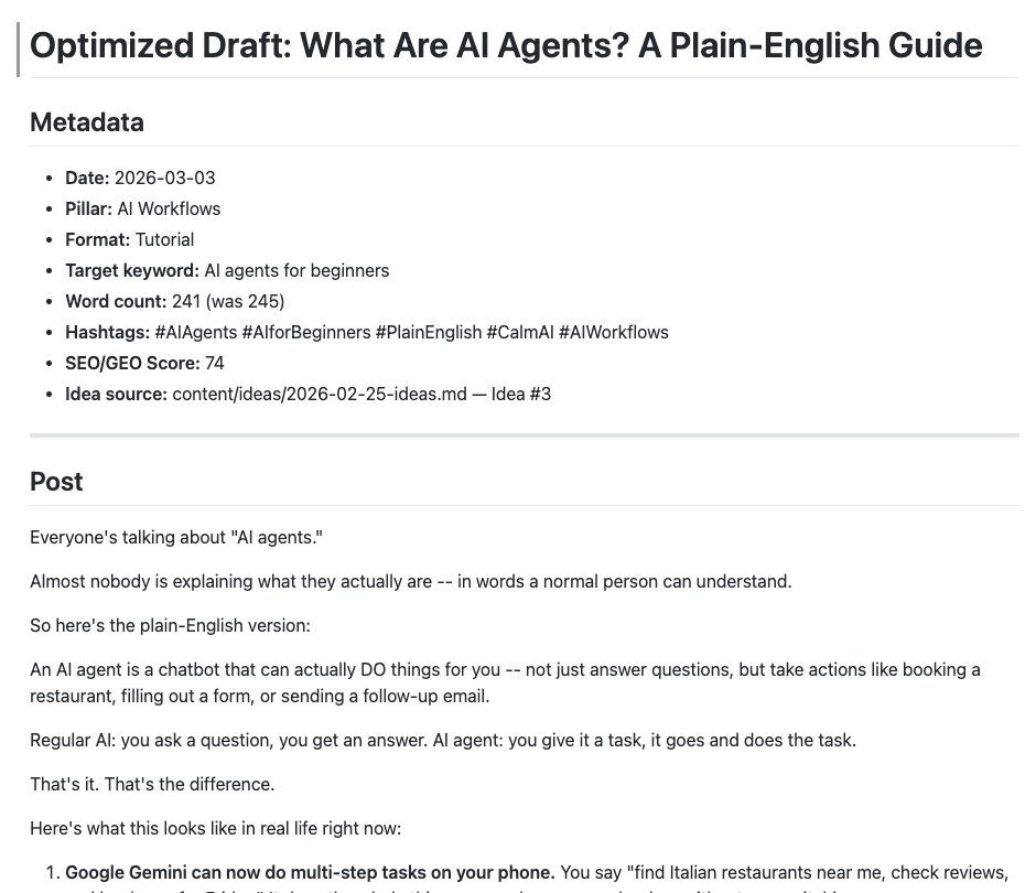 Test and Optimise Claude Skill