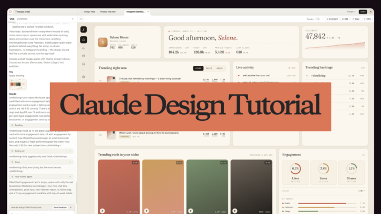 Claude Design Tutorial: Build A Social Dashboard