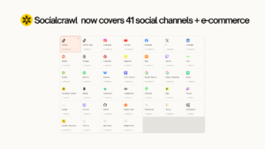 SocialCrawl update: social media crawler API covering 41+ channels