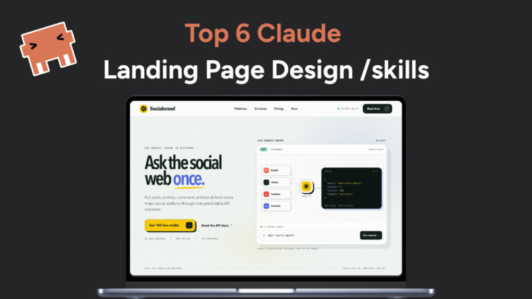 AI landing page design skills top 6 2026